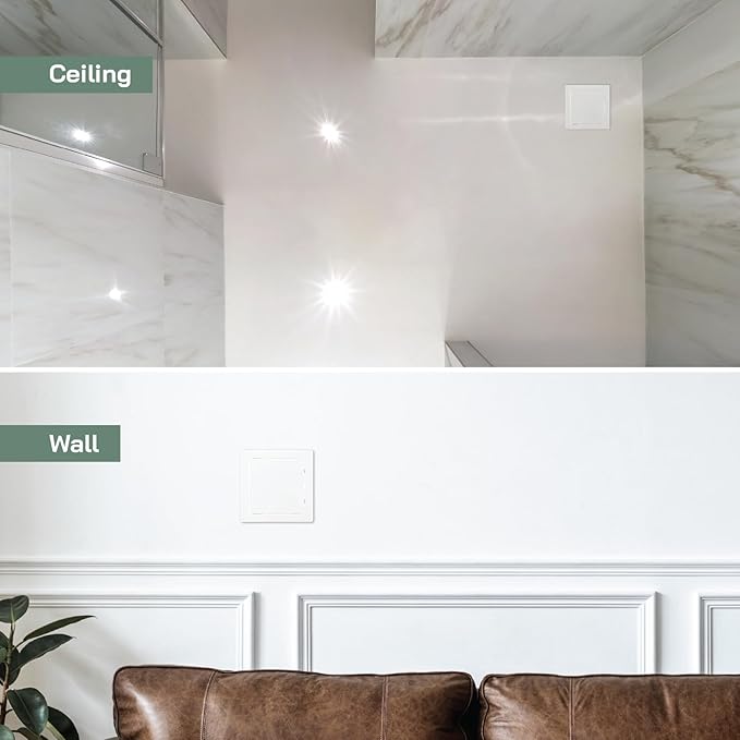 Vent Systems 6'' x 6'' Inch White Metal Access Panel - Easy Access Doors - Access Panel for Drywall, Wall, Electrical and Plumbing Service Door