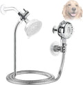Pet Shower Set with 8.2ft Hose & Flow Control Valve for Bathroom Shower Arm