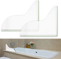 Splash Guard for Bathtub, Clear Bathtub Splash Guard Self-Adhesive Shower Tub Corner Splash Guard to Keep Water in Shower or Bath Can Be Used in Washbasin Tubs Sinks - Pack of 2