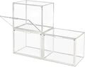 Clear Stackable Plastic Storage Bins with Magnetic Lid, Dustproof Book & Cosmetic Display Cases, Large Figures Collectibles Showcase, Shoe Box, Protection Organizer (L, Count, 3)