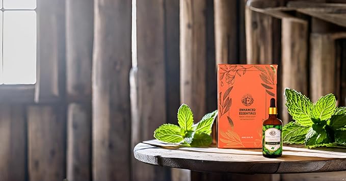 Luxurious Spearmint Essential Oil by Enhanced Essentials|with Dropper|Slow Distilled Essential Oils for Home,Skin Care,Aromatherapy,Bath,Massage,Gifting,Soap and Candle Making|3.38 fl oz (100 ml)