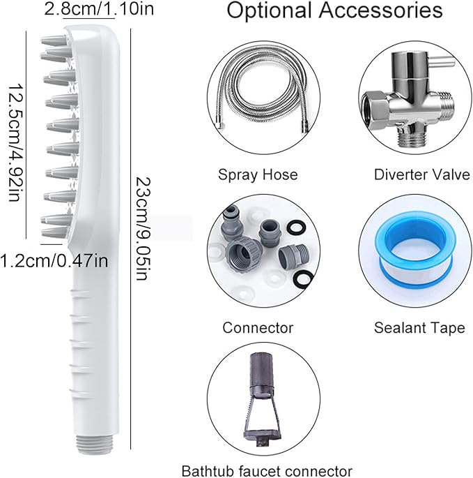 Pet Shower Sprayer – Bathing Sprayer Massage Showerhead For Dogs, Pet Showerhead For Combing And Grooming | Ideal For Garden, Yard, Bathroom, Camping, Outdoor Cleaning, Pets Care, Bath Time, Travel