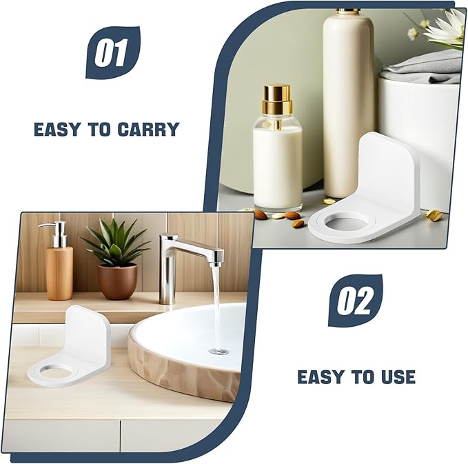Self Adhesive Shower Gel Bottle Rack Hook Wall Mounted Shampoo and Conditioner Holder Liquid Soap Shower Holder for Bathroom Organization ()