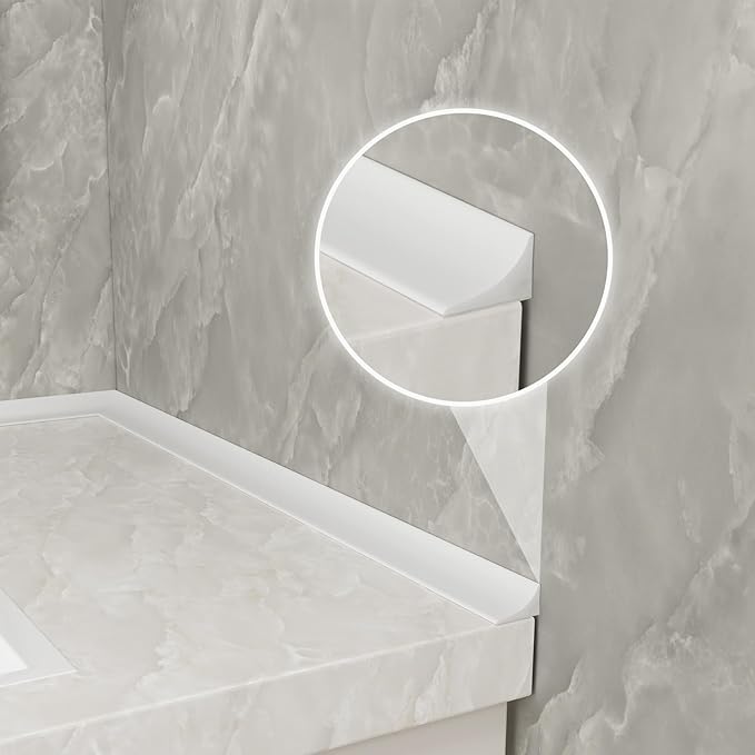 Silicone Shower Threshold Water Dam, Kitchen Sink Splash Guard, Shower Barrier Water Dam(98inch)