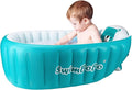 Swimbobo Inflatable Baby Bath Tub Portable Foldable Travel Mini Swimming Pool Helps Infants to Toddler Tub (Blue)