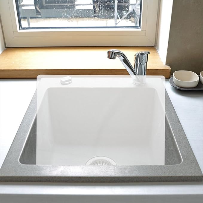 Acrylic Splash Guard for Kitchen Sink, Freestanding Splash Panel Barrier Behind Faucet, Suitable for Bathroom and Bathtub,