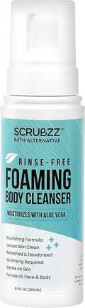 Scrubzz No Rinse Body Wash for Elderly, Rinse Free Cleansing Foam, Waterless Foaming Cleanser for Men and Women, Great for Camping, Gym and Post Workout, Hospital Stays and Post Surgery - 1 Pack
