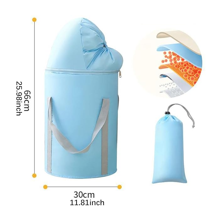 Foot Bath Bucket Household Foot Bath Bag Portable Foot Soaking Bucket Foot Bath Soak Tub for Outdoor Camping Dorm Hotel Home, Blue
