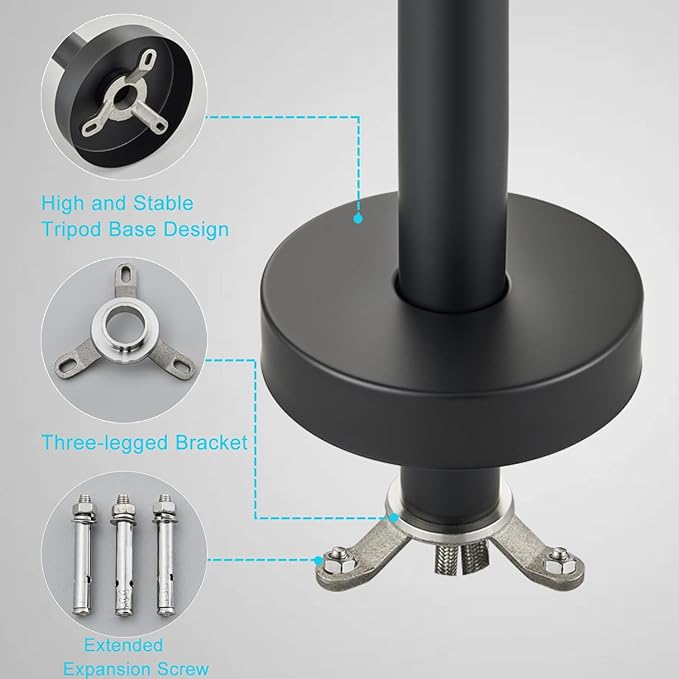 Senlesen Matte Black Bathroom Single Handle Freestanding Bathtub Faucet Floor Mounted Waterfall Tub Filler with Hand Shower Set