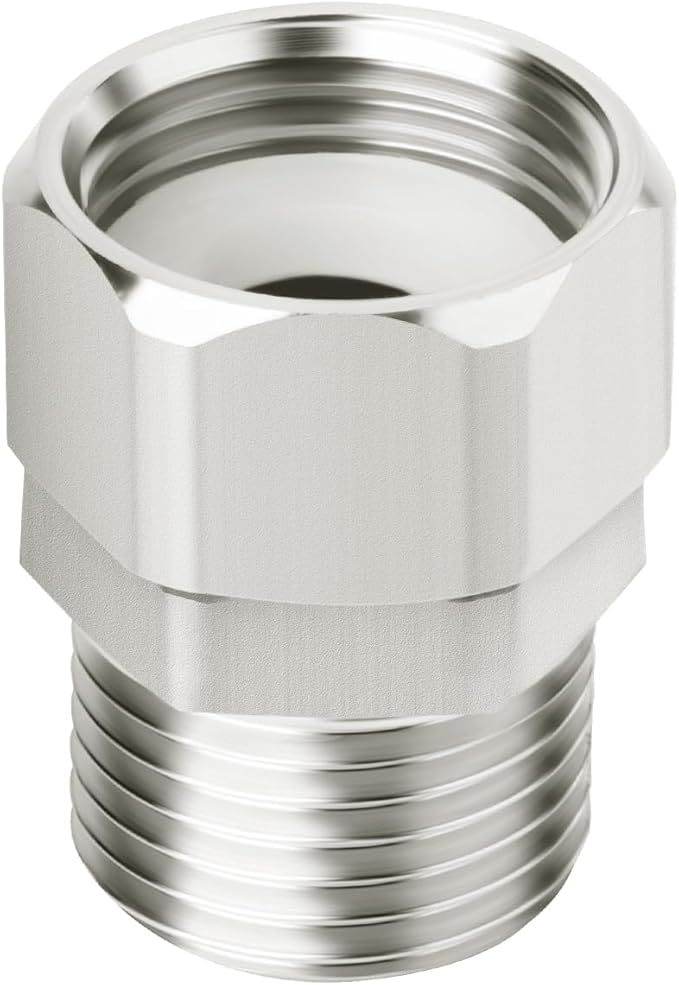 TAISHER 2PCS 304 Stainless Steel Flexible Movable Connector, 1/2" Male for Sprayer, Angled Valve, Shower Arm