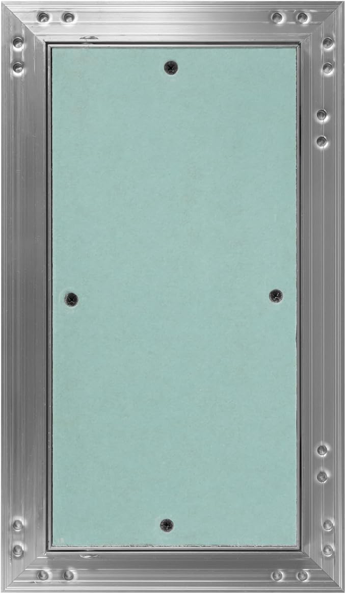 6" x 12" Inch Aluminum Drywall Access Panel - Service Shaft Door - Plumbing, Electricity, Heating, Alarm Wall Inspection hatch for Drywall - Bathroom Service Access Hole Cover