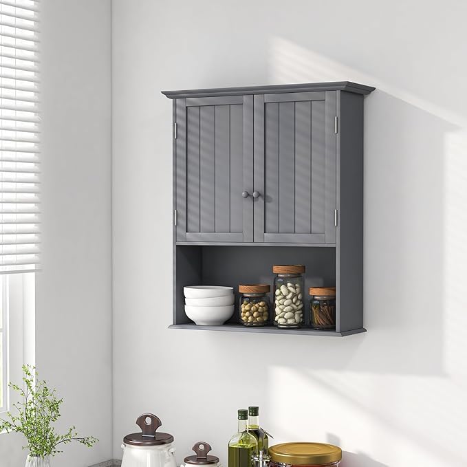 Safeplus 28" H x 23.5" W Wall Mount Medicine Cabinets with Adjustable Shelf and 2-Door for Bathroom Laundry Living Room