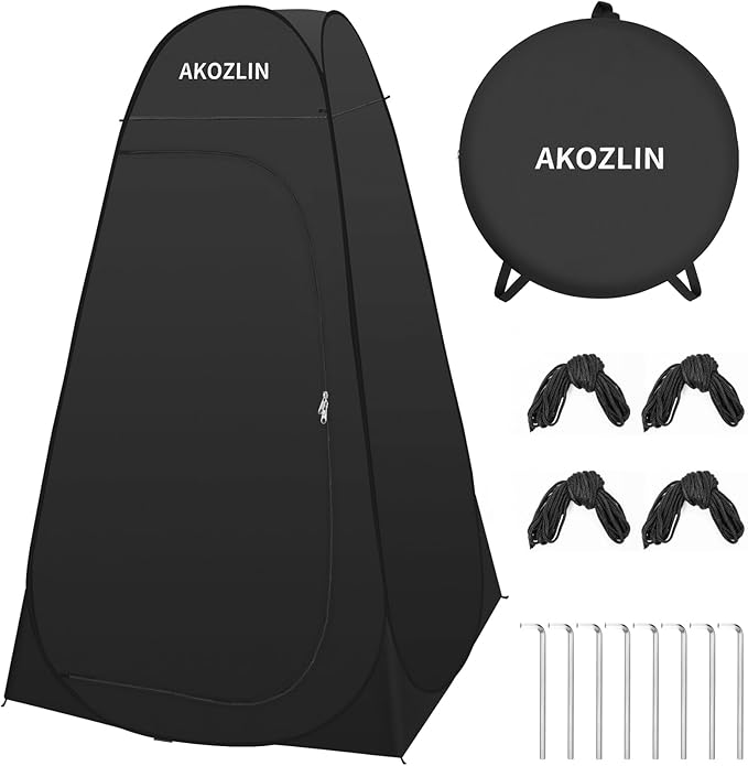 AKOZLIN Portable Pop Up Shower Tent Instant Privacy Dressing Changing Tent Outdoor Shower Room Camp Toilet Tent