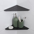 Recessed Corner Shower Shelf, 10" SUS304 Stainless Steel, Heavy Duty Shower Shelf, Grout in Bathroom Shelves for Tile Walls (2 Pack, Rectangle-Matte Black)