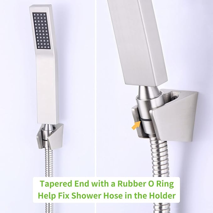 Handheld Shower Hose 79", Angle Simple Stainless Steel Flexible Shower Sprayer Hose, Replacement Shower Hose 1/2" IPS, Shower Extension Hose, Brushed Nickel