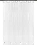 Barossa Design Clear Shower Curtain Liner 82 Width by 74 Height with Free Hooks - 6 Bottom Magnets, Waterproof PEVA, 12 Metal Grommets Curtain PEVA, 82x74