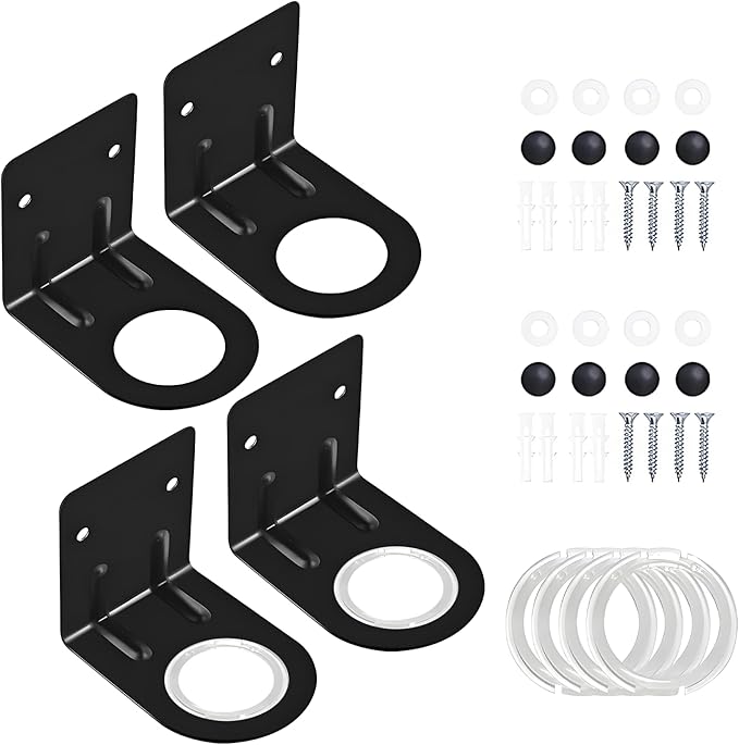 LEFTSTARER 4Pcs Soap Dispenser Wall Mount Bottle Holder, Shampoo Holder for Shower Wall, Shampoo Dispenser Holder for Bathroom Kitchen Toilet(4pcs Black)