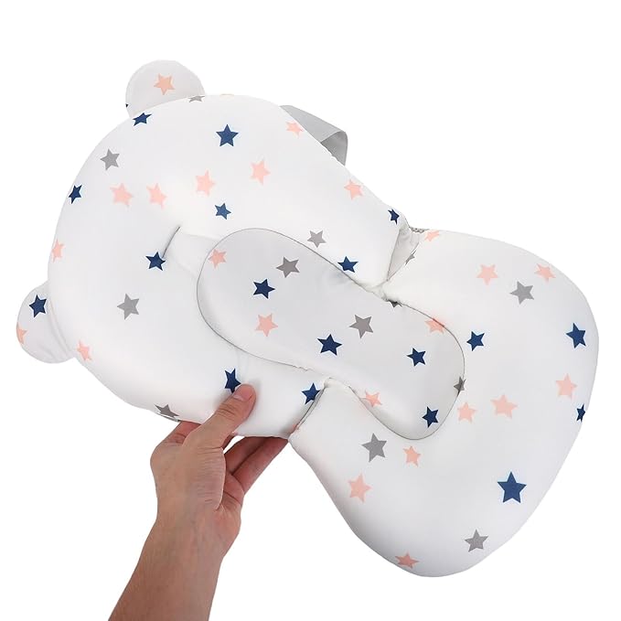 Mesh Bath Support Seat Floating Shower Pad Newborn Non-Slip Cradle Cushion for Bathtubs Safe Comfortable Bathing Aid