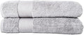 Hencely Bath Sheet Set of 2 - (35x64 Inches) - Luxury Extra Large Oversized Towels, 100% Cotton - Quick Dry, Highly Absorbent, Super Soft - Spa, Hotel, Bathroom - (Bath Sheets 2 Pack, Silver)