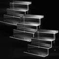 9 Inch Acrylic Shelf for Perfume Organizer in 3 Pack, 4 Tier Funko POP Shelves, Cologne Organizer Tiered Riser Display Stand, Acrylic Display for Decoration