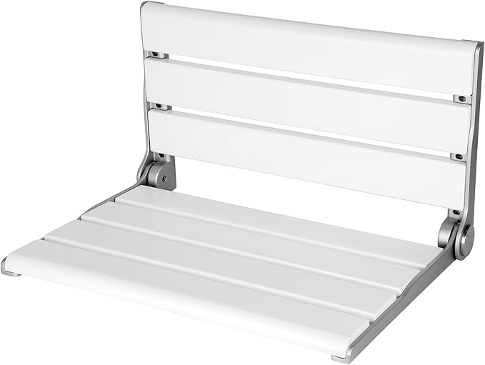 18" Wall Mounted Shower Seat, Shower Bench Wall Mount for Inside Shower, Fold Down Shower Seat, Shower Seats for Adults