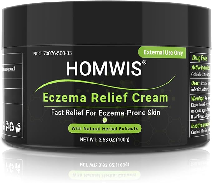 Eczema Cream, Psoriasis, Dermatitis & Rashes Treatment, Moisturizer for Dry, Itchy & Sensitive Skin, Face, Scalp & Body Soothing, Eczema Relief for Kids & Adults, 3.53 OZ