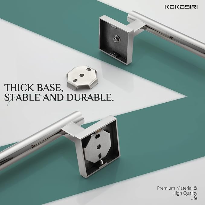 KOKOSIRI Bath Towel Bar Bathroom Towel Holder for Toilet Kitchen 24 Inch Necklace Holder Chrome Stainless Steel B4005CH-L24