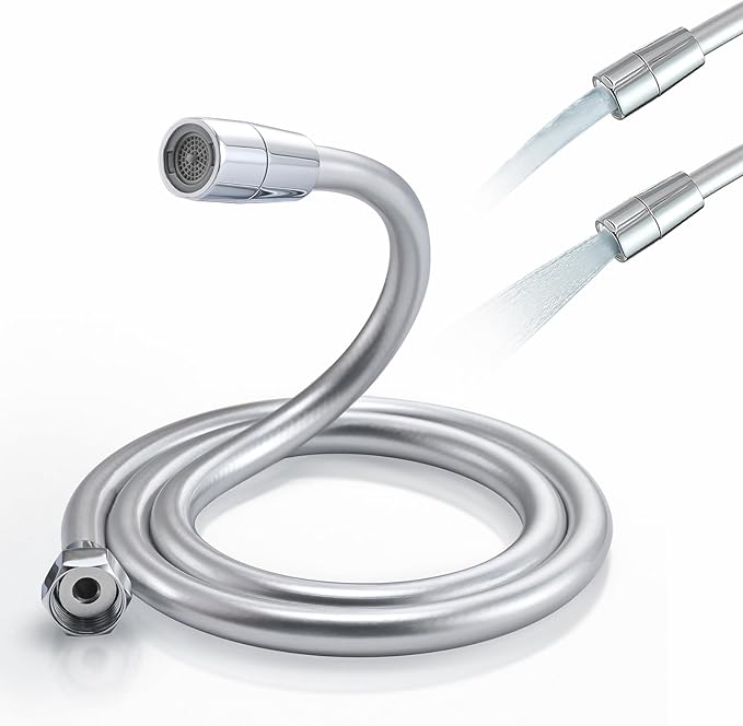 Sink Hose Nozzle for Washing Hair,4 Foot Faucet Sprayer Hose,Sink Hose Attachment for Portable Hand Held Shower Head Sprayer,Shampoo Sprayer Hose for Bathing Baby,Pets,Rinsing Vegetables (48 In)