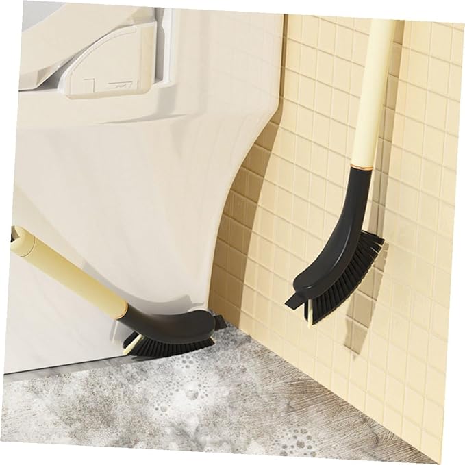 Mipcase 2Pcs Hard-bristled Crevice Cleaning Brush with Ergonomic Handle for Bathroom Window Tracks Kitchen Grooves and Stovetop Stains Detail Cleaner for Household Use