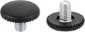 M8x10x25mm(DxLxOD) Screw on Furniture Glide Leveling Feet - 20Pack - Good for Furniture - Adjustable Thread Furniture Levelers - Black