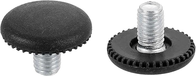 M8x10x25mm(DxLxOD) Screw on Furniture Glide Leveling Feet - 20Pack - Good for Furniture - Adjustable Thread Furniture Levelers - Black