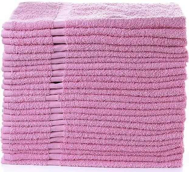 Simpli-Magic Cotton Set, Hand Towels, 16 in x 27 in, Pinky, Pack of 12