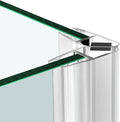 Bathroom Shower Glass Door Side Seal Strips, Length 78 Inch 2PCS Transparent PVC Door Side Seall Strips with Magnetic Stripe for 1/4" (6MM) Thick Framless Glass Panel