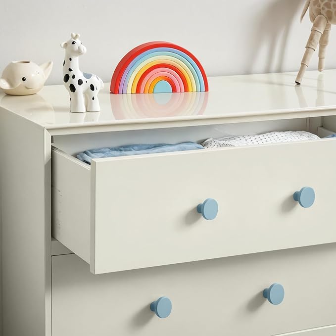 Ravinte 1 Pack Cabinet Knobs Light Blue Kitchen Cabinet Knobs Round Dresser Drawer Pulls Closet Door Pulls 1-1/5 Inch