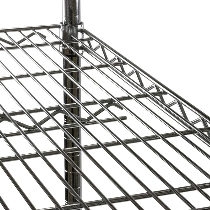 Shelving Inc. 24" d x 30" w x 64" h Chrome Wire Shelving with 5 Tier Shelves, Weight Capacity 500lbs Per Shelf