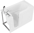 ANZZI Walk-In Soaking Tub 30x60 in Left Drain Quick Fill White – Deep Non-Jetted Bath with ADA Seat, Grab Bar, Slip-Resistant Floor, Quick Fill Faucet & Handheld Shower for Safe Easy Access