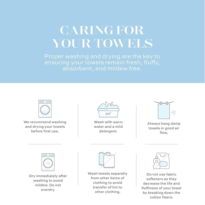 White Classic Luxury Black Hand Towels - Soft 100% Turkish Cotton | Highly Absorbent Hotel spa Bathroom Towel Collection | 16x30 Inch | Set of 6