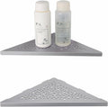 Brushed Nickel 10’’ Corner Shower Shelf Bathroom Shower Shelves, 2 Pack Triangular 304 Stainless Steel Shower Corner Shelf for Tiled Walls, No Drilling