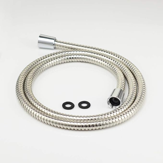 Purelux Shower Hose, 60 Inches Universal Handheld Showerhead Hose Made of Stainless Steel, Polished Chrome Finish