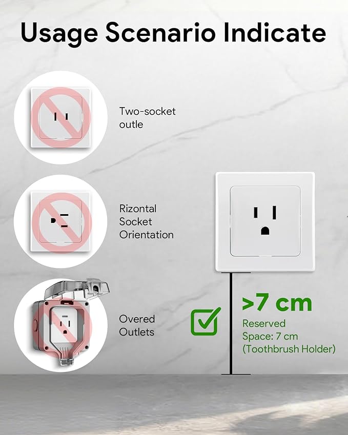 Wireless 2-in-1 Charger Station Compatible with Philips Sonicare Electric Toothbrush, 3-Port US Wall Fast Charging with 2 Toothbrush Holders for HX3000/HX6000/HX8000/HX9000 Series, IPX6, White