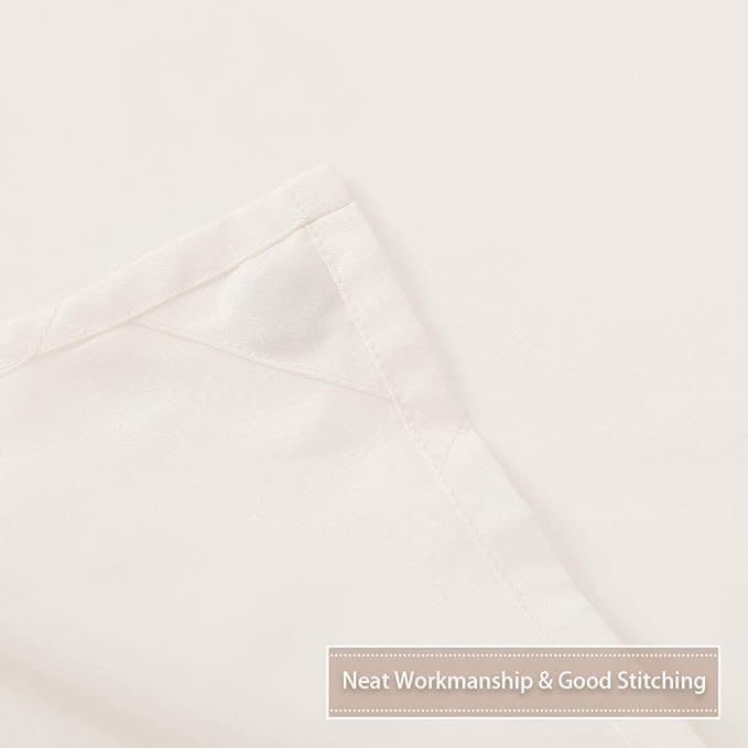 CAROMIO Hotel Quality 100% Waterproof Fabric Shower Curtain or Liner with Magnets for Bathroom, Ivory, 72 x 78 inches