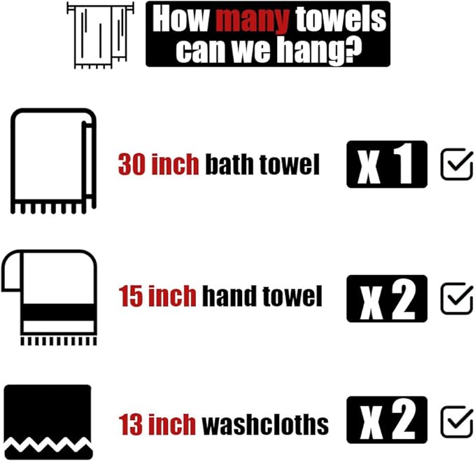JQK Chrome Bath Towel Bar, 33 Inch 304 Stainless Steel Thicken 0.8mm Towel Rack Bathroom, Towel Holder Polished Finished Wall Mount, Useable Length 30 Inch 2 Pack, TB110L30-CH-P2