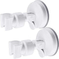 Adjustable Shower Head Holder, Bathroom Suction Cup Handheld Shower Head Bracket, Removable Handheld Showerhead & Wall Mounted Suction Bracket (White Two Packs)