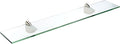 Spancraft Glass O-10x42-Brushed Steel Oriole Glass Shelf, Brushed Steel, 10" x 42"