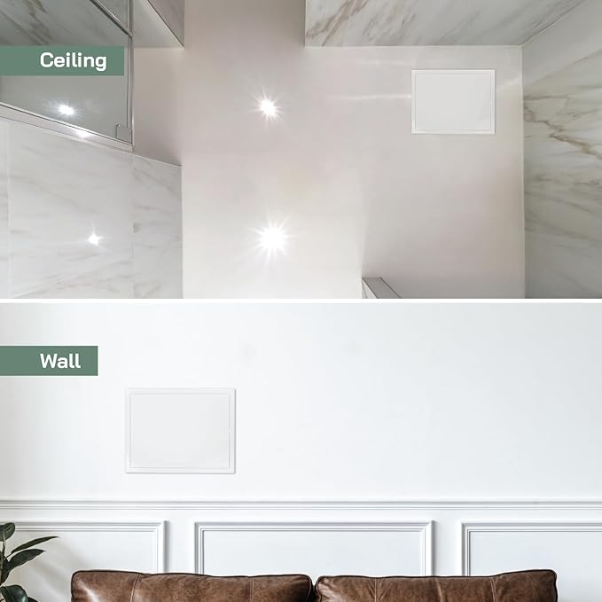 Vent Systems 16" x 12" Inch White Galvanized Steel Access Panel – Durable Access Door for Drywall, Wall or Ceiling – Easy Service Panel for Plumbing, Electrical, HVAC, and Maintenance Openings