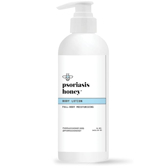 PSORIASIS HONEY Daily Moisturizing Body Lotion - Eczema & Seborrheic Dermatitis Cream for Itchy & Flaking - Moisturizing Psoriasis Treatment for Skin (16oz)