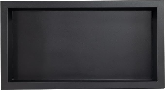 Stainless Steel Shower Niche No Tile Needed Recessed, 24" x 12" Recessed Wall Niche Shelf for Bathroom Storage Black