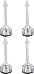 PATIKIL Furniture Leveling Feet 1.6" Dia Base M8 Thread, 4 Pcs Carbon Steel Adjustable Threaded Furniture Leveler Screw on Leg Leveler with Pads for Desk Chair, Black