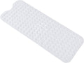 Anti-Slip Bathtub Shower mat, 39.3×15.7 inch（Approximately 100 × 40cm） Soft Oversized Machine Washable Non-Slip Bathtub mat with Drainage Holes, Bathroom Floor Suction Cup.（1-Opaque White）