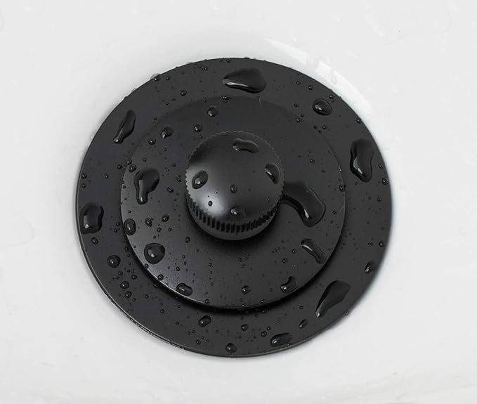 Artiwell Lift & Turn Tub Trim Set with Two-Hole Overflow Faceplate, All Brass Bathtub Conversion Kit Assembly with 2-Hole Overflow Face Plate and Universal Fine/Coarse Thread (MATT Black)